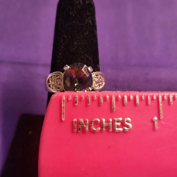 Mystic Topaz Sterling Silver Ring - Picture 6 of 7
